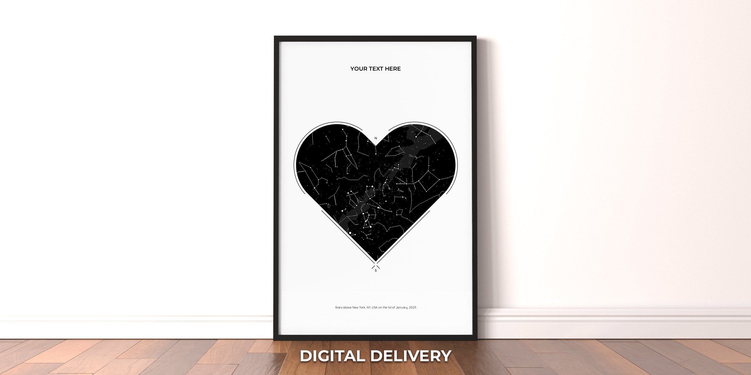 Heart White and Black