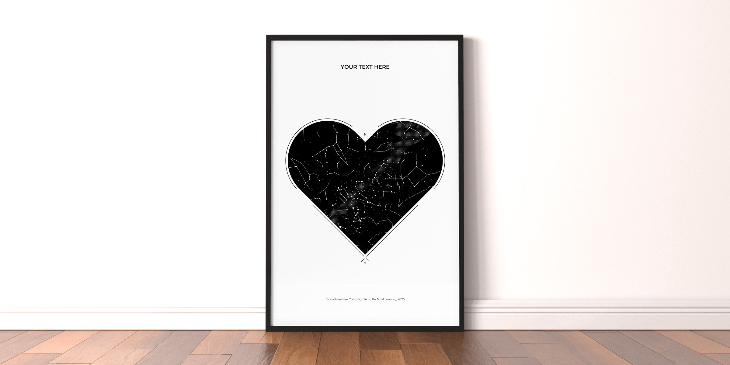 Heart White and Black